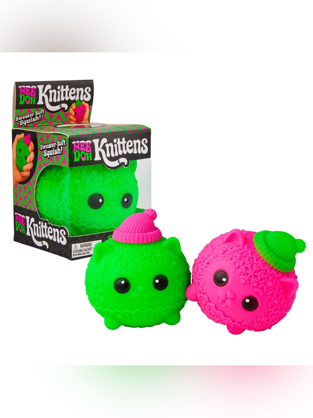 NeeDoh Knittens Green or Pink NWT (1 piece)